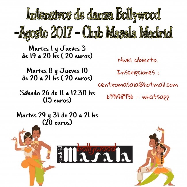 Intensivos de Bollywood en verano